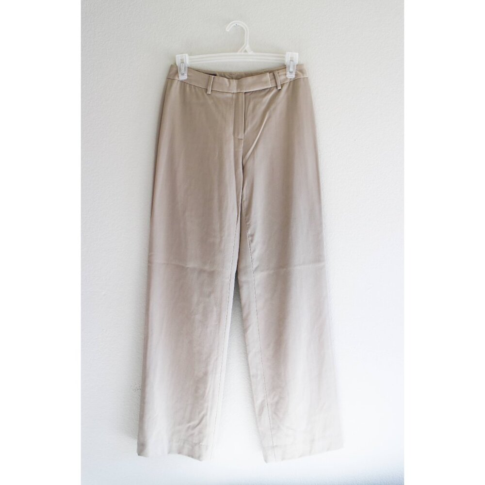 Brooks Brother "346" Long Straight Light Brown Beige Work Pants 100% Wool Sz 2P